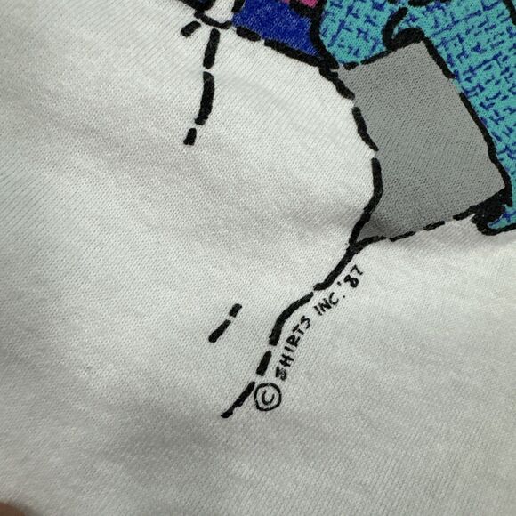 Vintage Cool Cat Park City Utah Puff Print 1987 T Shirt Mens Size XL - Picture 4 of 6